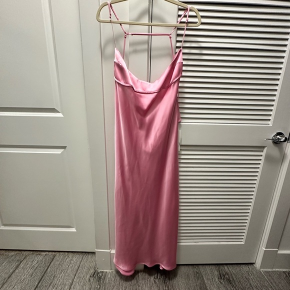 Zara Satin Effect Cut Out Dress - Picture 3 of 7